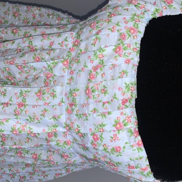 🆕- BeBop White Floral Puff Sleeve Mini Dress - Picture 4 of 12